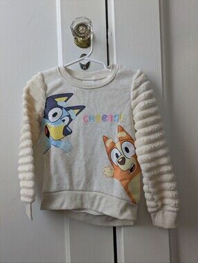 3T Cream Bluey & Bingo Pullover Sweatshirt